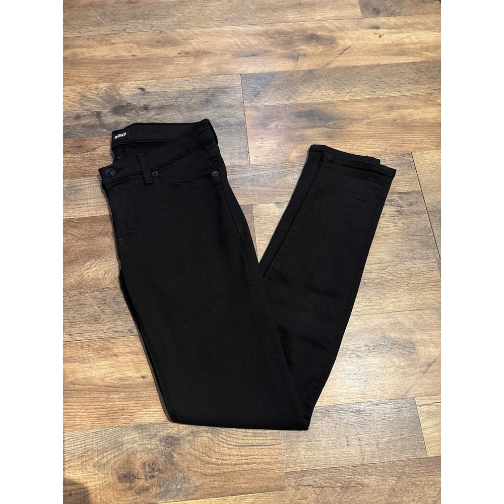 Hudson Womens Black Skinny Jeans Size 28 Stretch Denim Slim Fit Pants